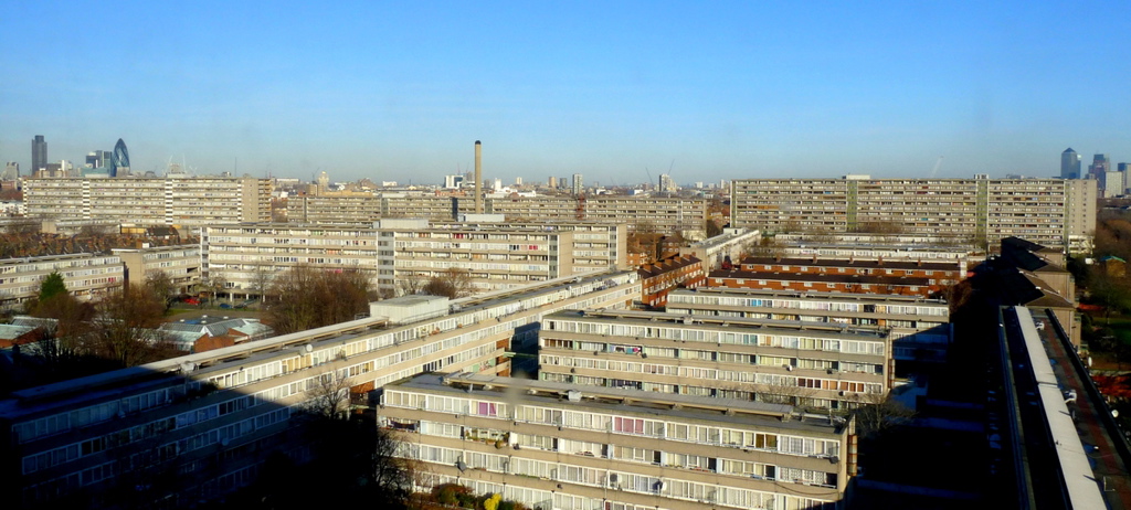 Aylesbury Estate, an imposing Brutalist estate often viewed as alienating